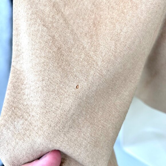 VINTAGE ILLIA SUPER SOFT SUEDE LEATHER TAN TIE FRONT JACKET - Small-Medium - Picture 5 of 11